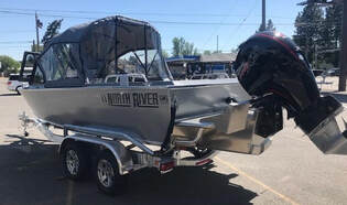 North River Boat Spokane Valley WA gray